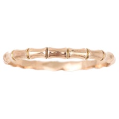 Large Art Deco Rose Gold Bamboo Arm Bangle, circa 1924