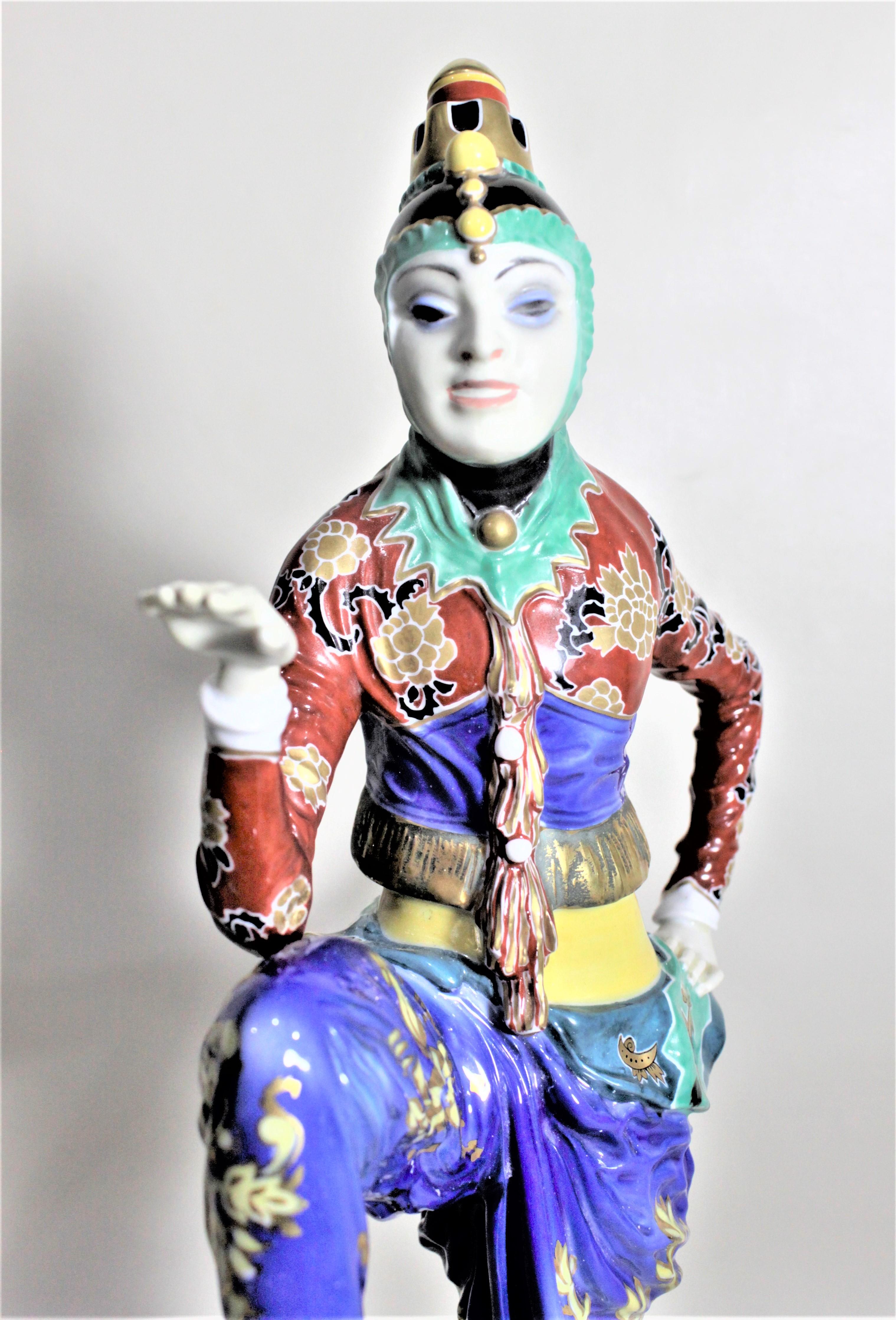 20th Century Large Art Deco Rosenthal Porcelain Figurine The Korean Dancer H566 For Sale