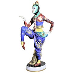 Antique Large Art Deco Rosenthal Porcelain Figurine The Korean Dancer H566