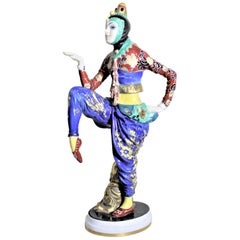 Retro Large Art Deco Rosenthal Porcelain Figurine The Korean Dancer H566