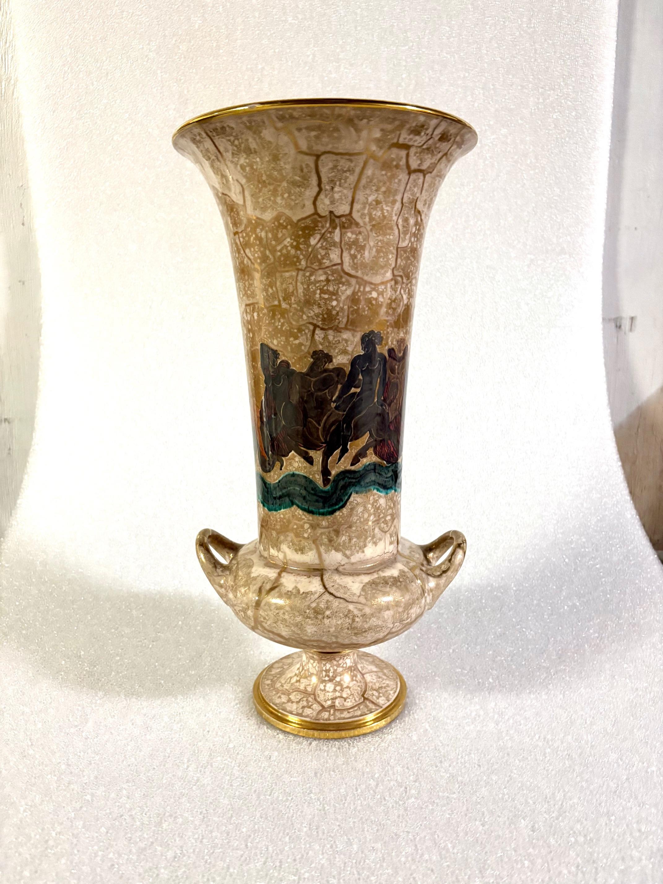Grande vaso in porcellana Art Déco Sèvres di Jean Mayodon in vendita 5