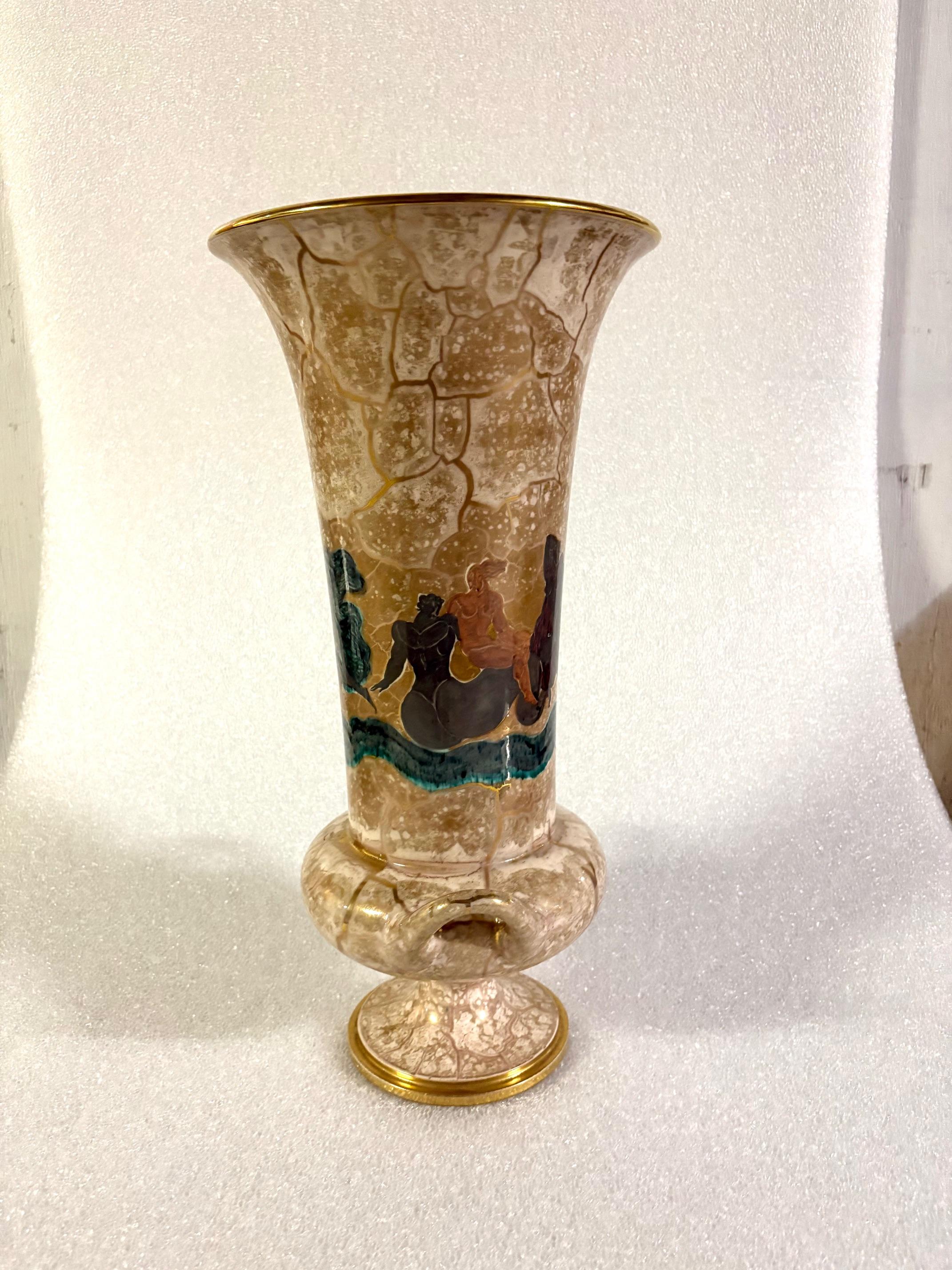 Grande vaso in porcellana Art Déco Sèvres di Jean Mayodon in vendita 8