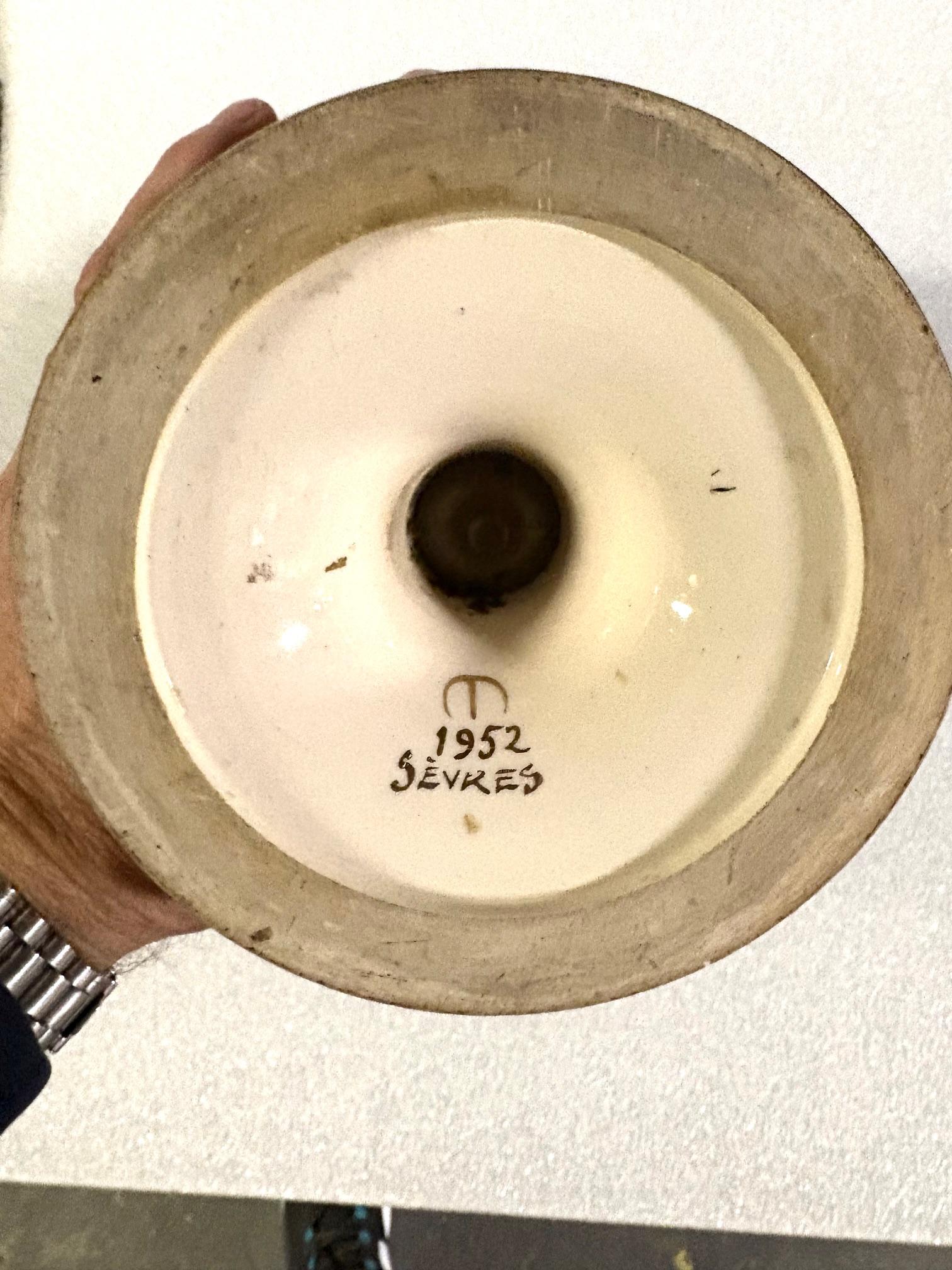 Grande vaso in porcellana Art Déco Sèvres di Jean Mayodon in vendita 3