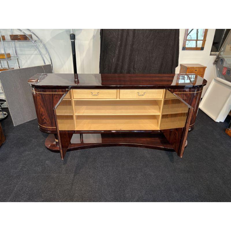 Large Art Deco Sideboard or Buffet, Rosewood Veneer, Belgium, circa 1930 3