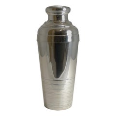 Large Art Deco Silver Plated French Cocktail Shaker, circa 1930