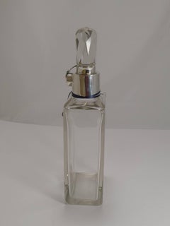 Large Art Deco Sterling Silver Lockable Decanter by Asprey, 1918