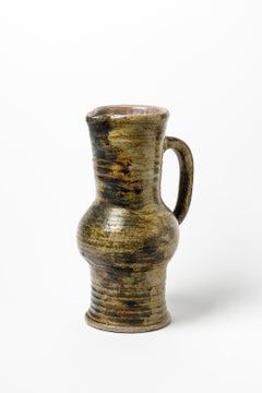 Grande brocca in gres Art Deco di Alexandre Foucher La Borne 1940