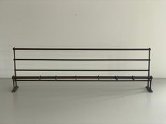 Large Art Deco Style Brass Coat Rack with 6 Hangers, 1950s, Germany
