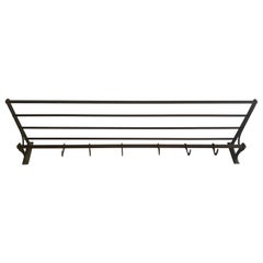 Large Art Deco Style Brass Coat Rack with 6 Hangers, 1950s, Germany