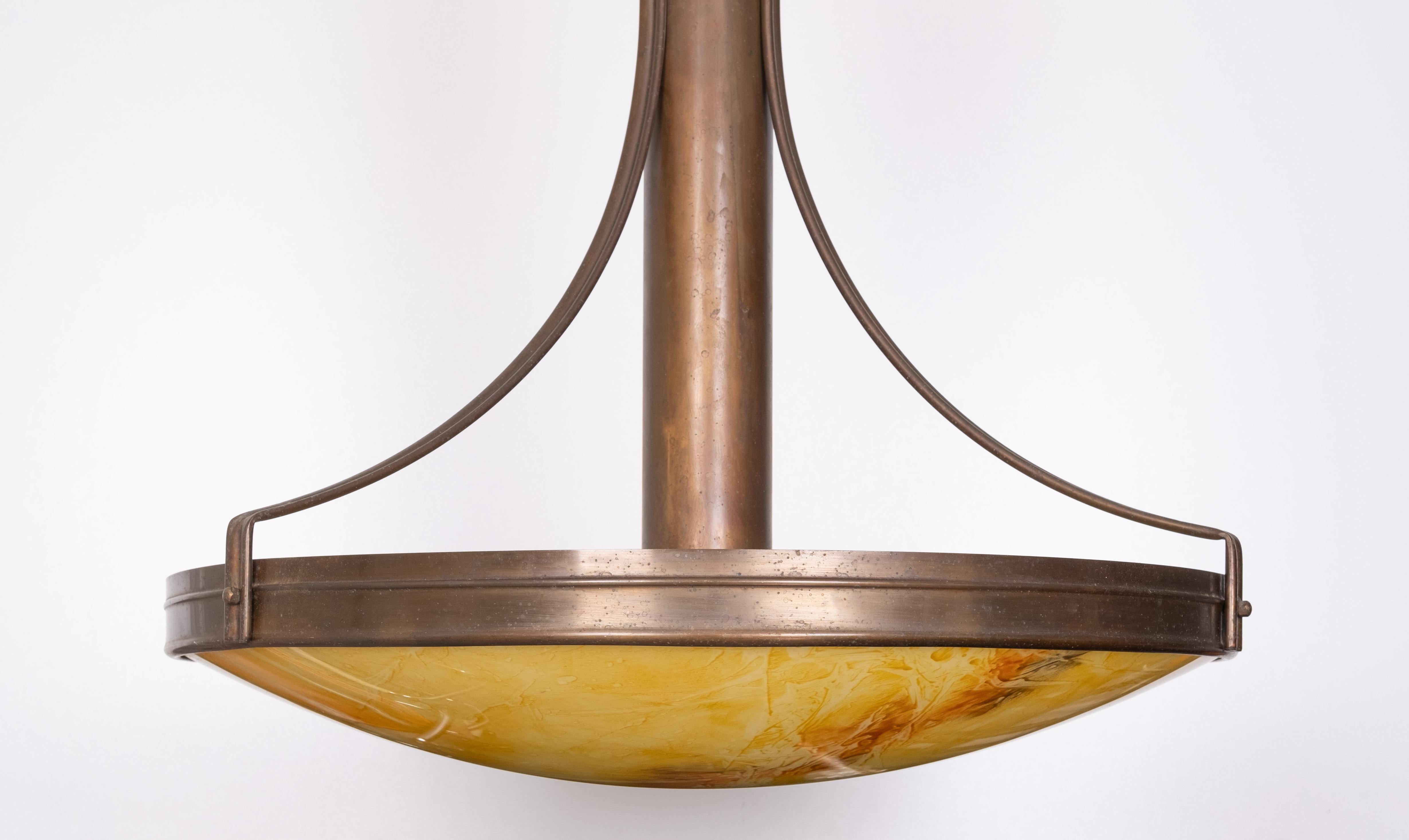 Francese Grande Art Deco  lampada da soffitto Francia anni '80 in vendita