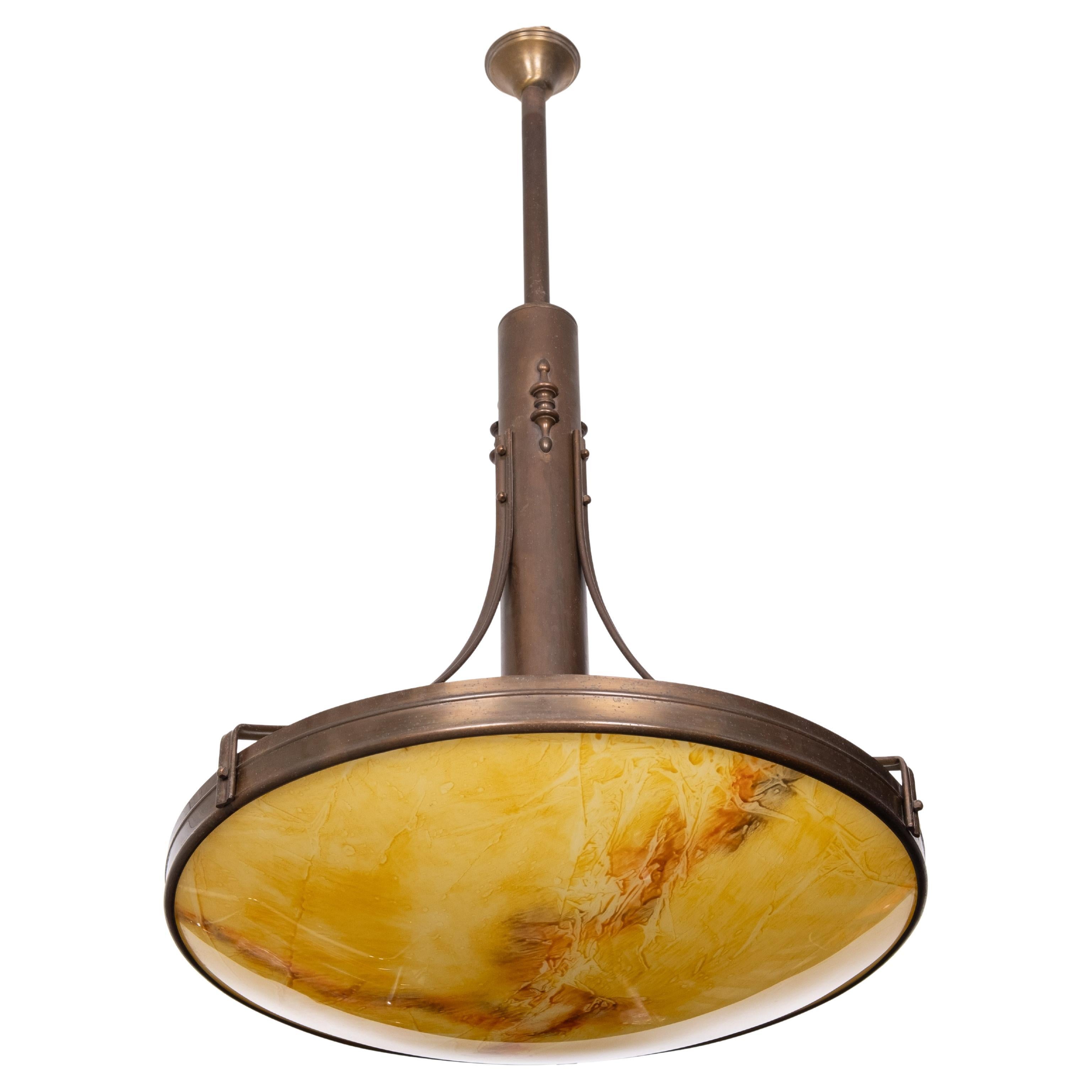 Grande Art Deco  lampada da soffitto Francia anni '80