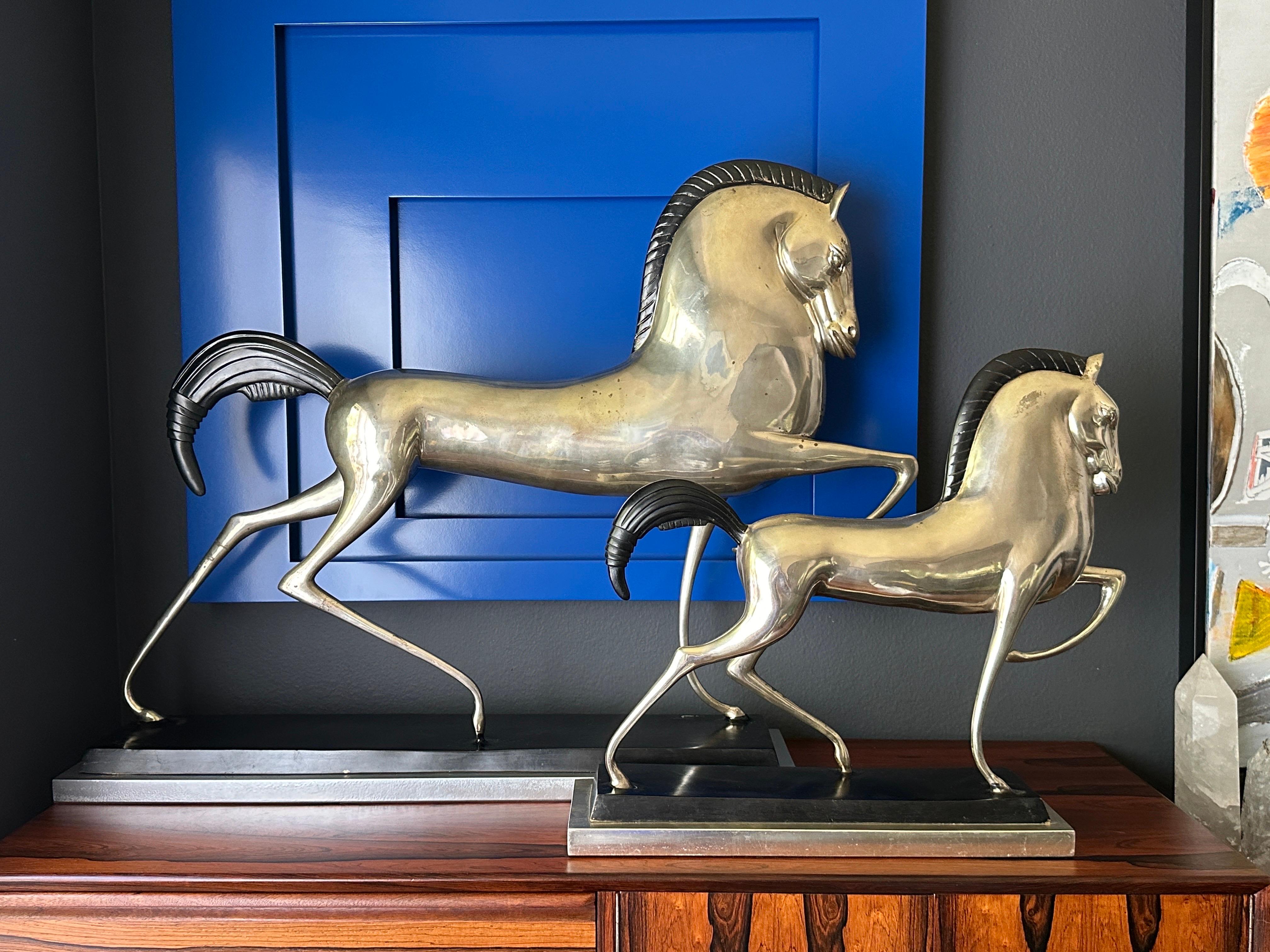 Large Art Deco Style Etruscan Horse Sculpture For Sale 4