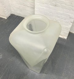 Large Art Deco Style Frosted Vase