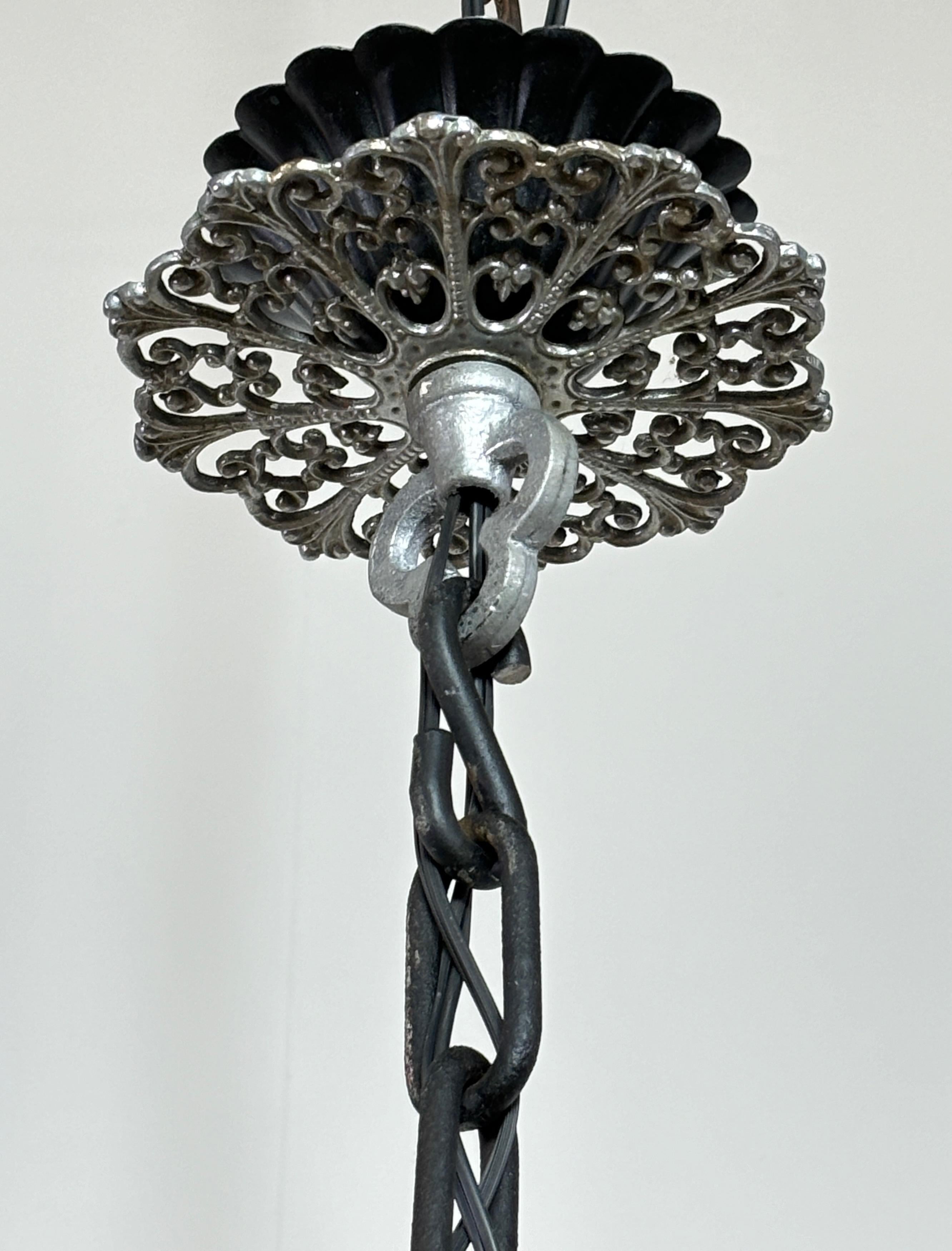 Large Art Deco Style Lantern Light Fixture, Early 20th Century For Sale 1