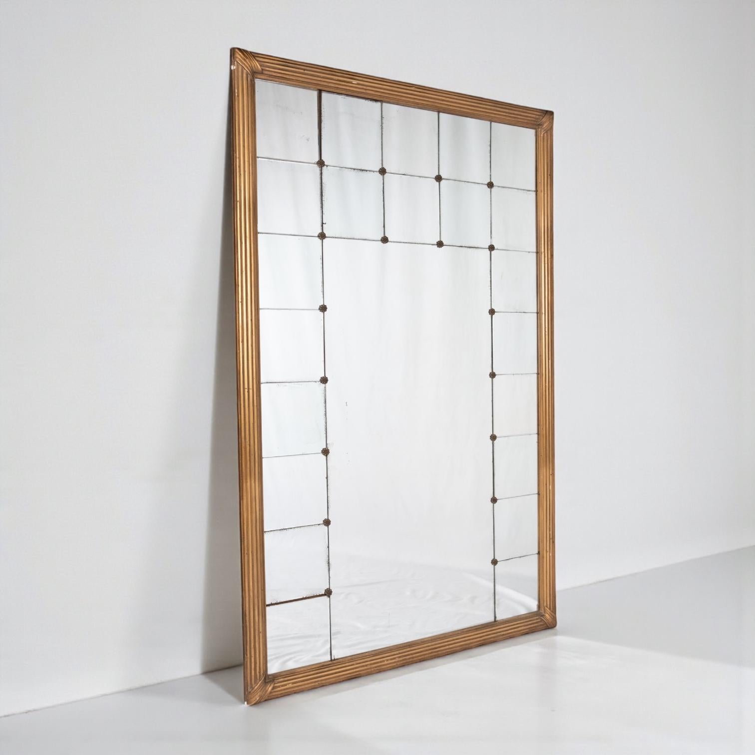 Gran espejo de estilo Art Decó, Francia, principios del siglo XX en venta 7