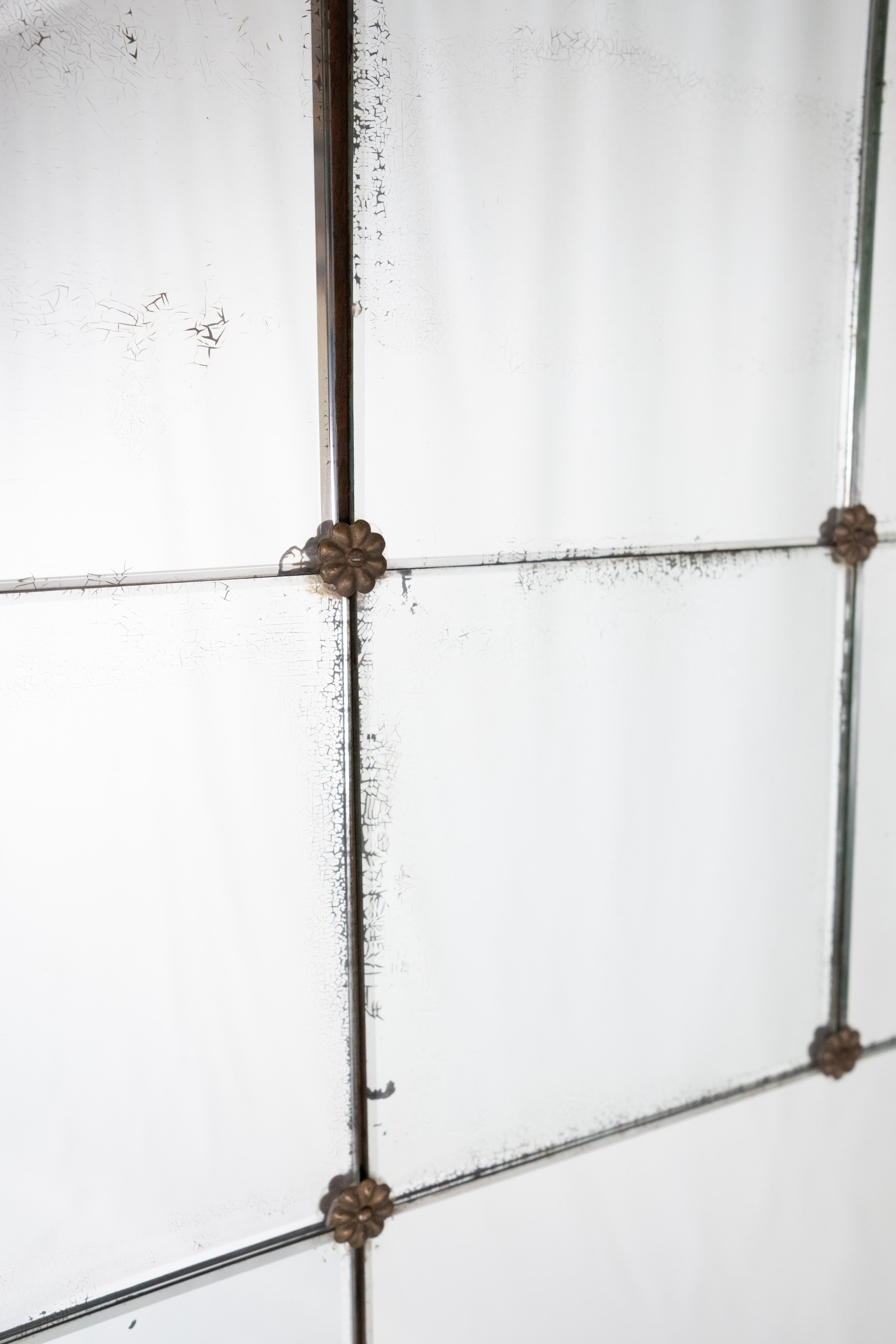 Gran espejo de estilo Art Decó, Francia, principios del siglo XX en Bueno estado para la venta en Lyon, FR