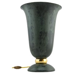 Antique Large Art Deco Table Lamp, Gold Leaf, 1920