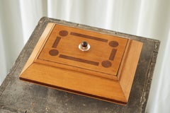 Große Art-Déco-Kommodenschachtel mit Intarsien aus Holz, 1940er Jahre