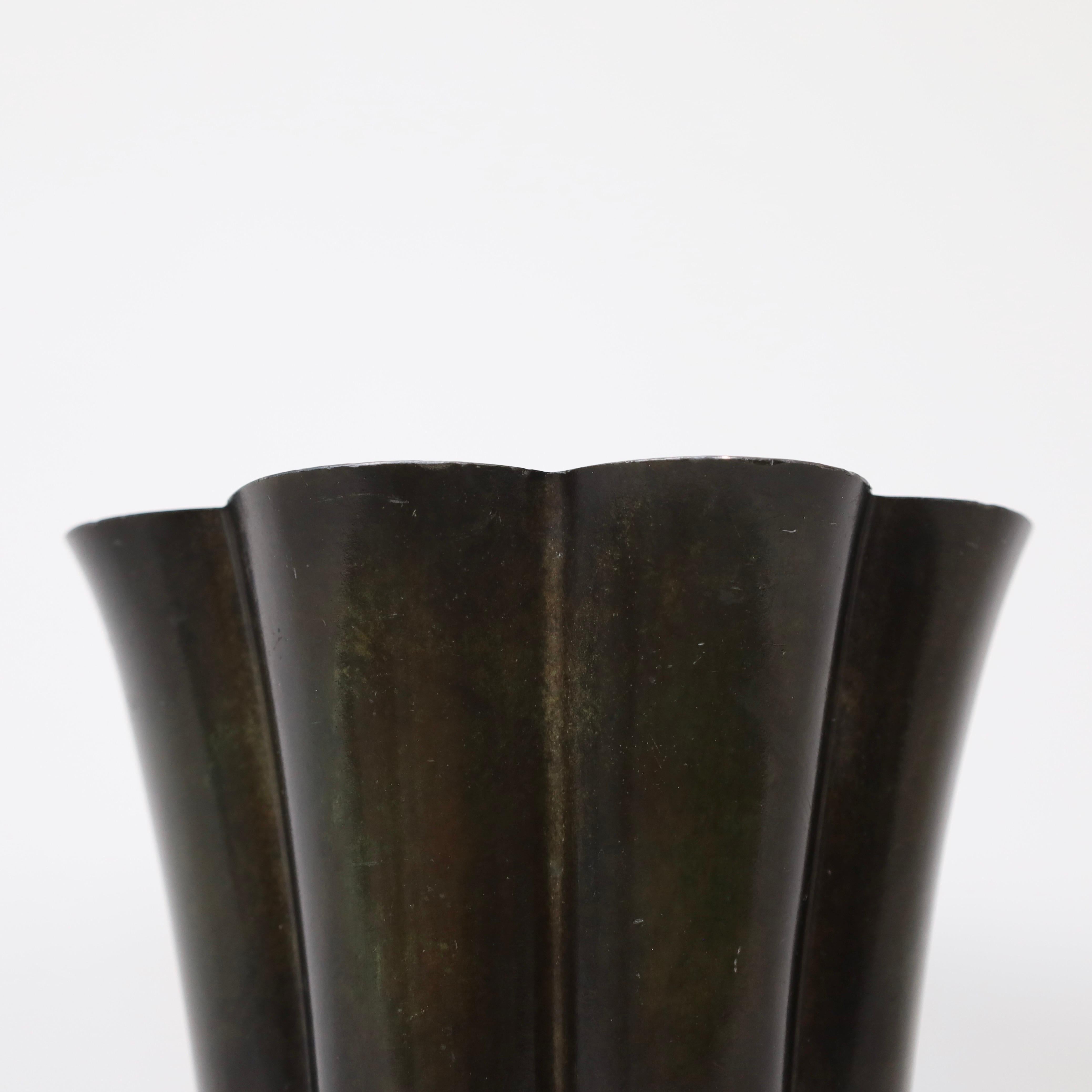 Grand vase Art déco de Just Andersen, années 1940, Danemark en vente 4