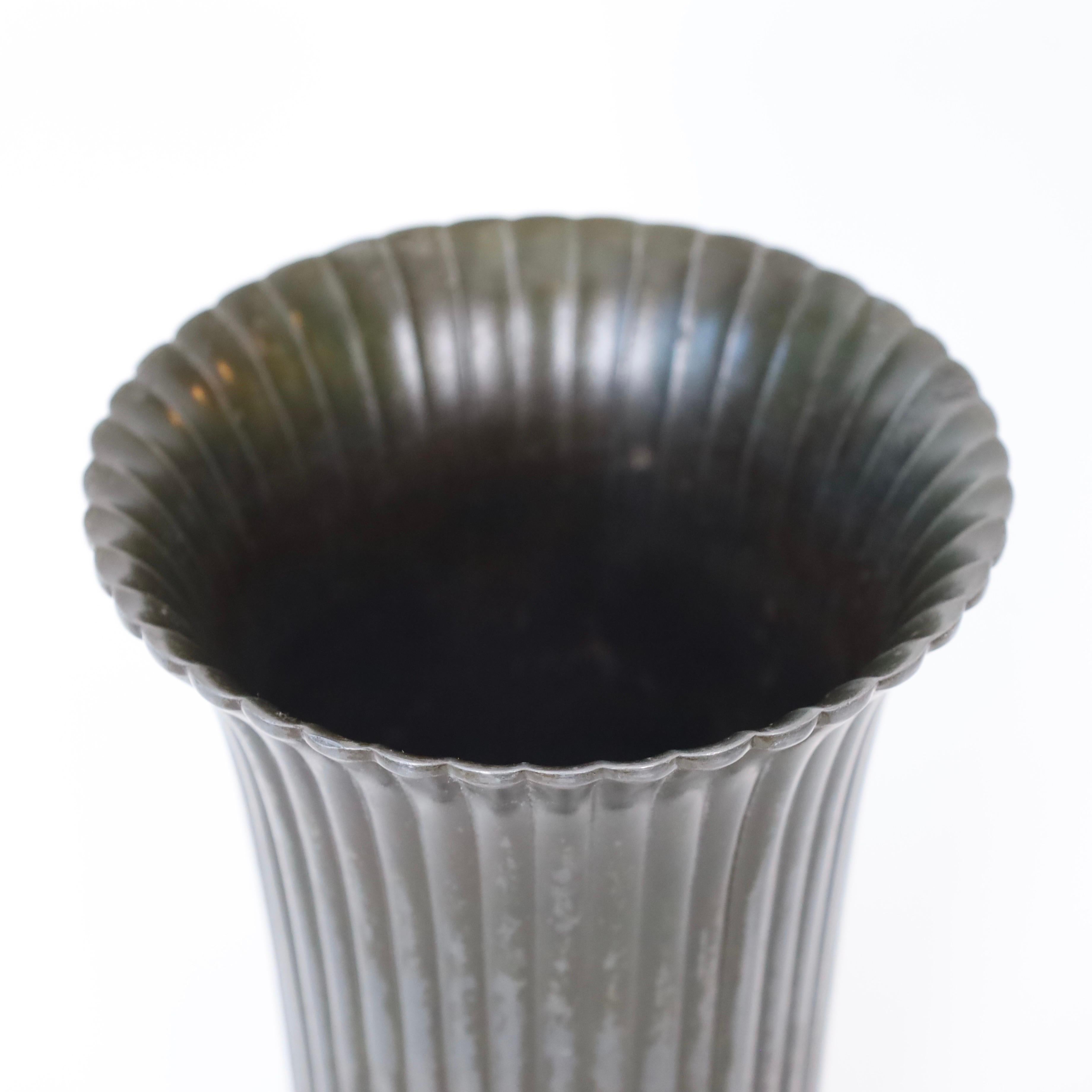 Grande vaso Art Deco di Just Andersen, anni '40, Danimarca in vendita 5