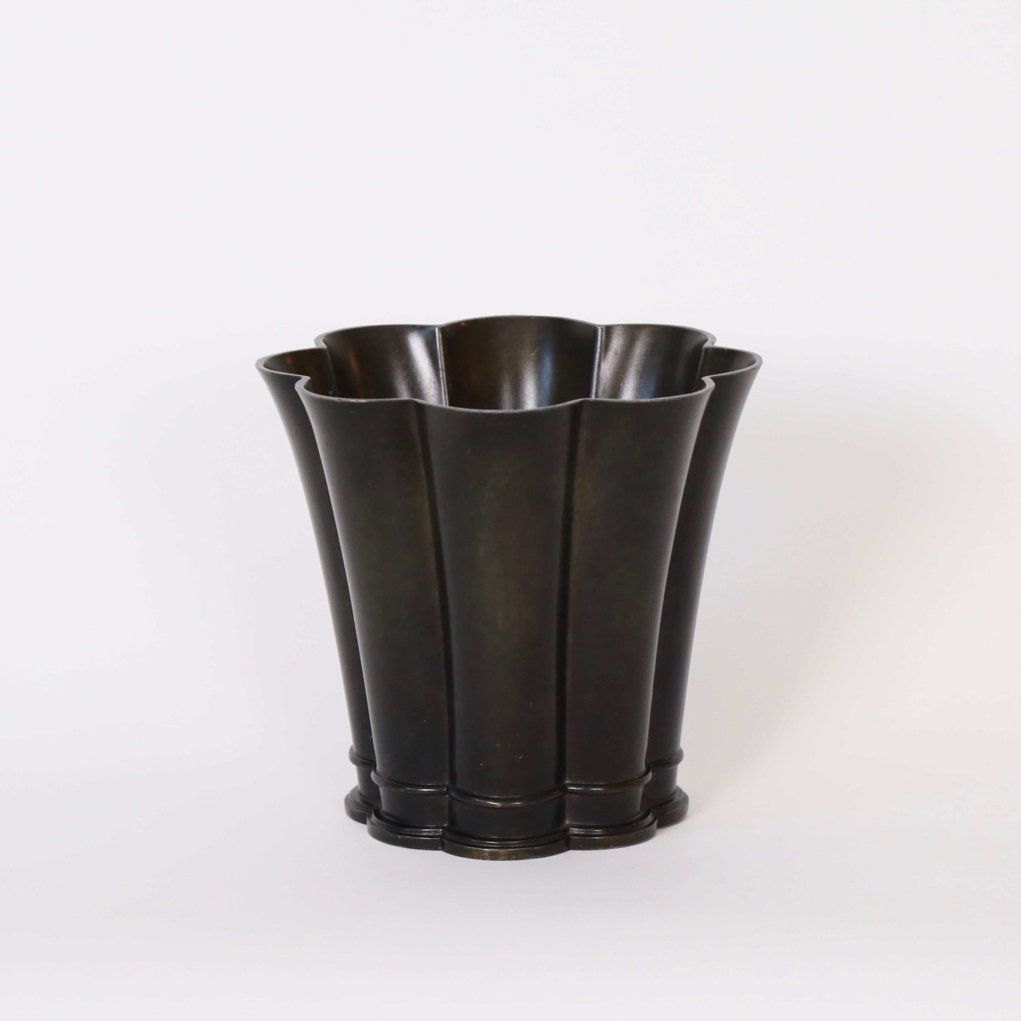 Grand vase Art déco de Just Andersen, années 1940, Danemark en vente 6