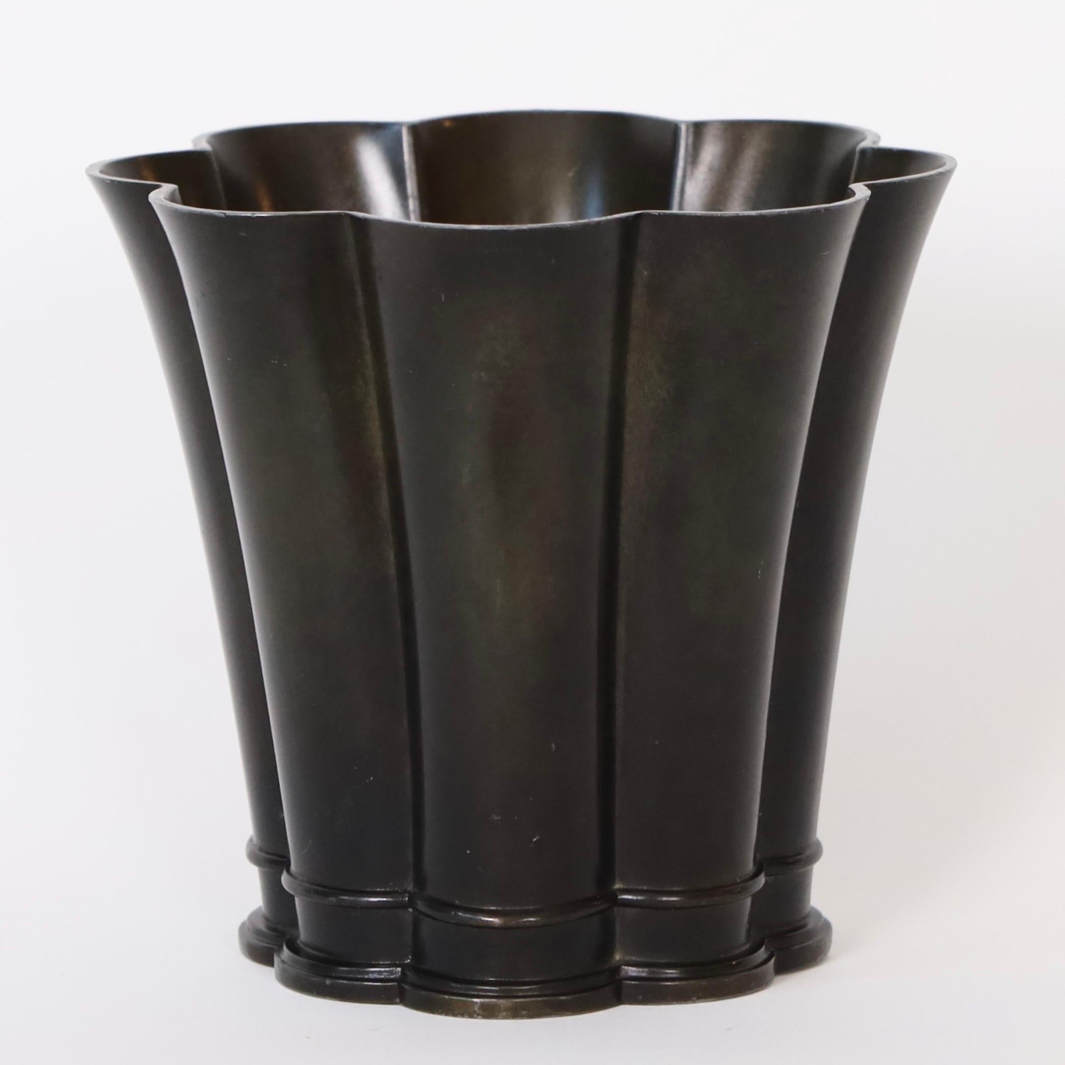 Grand vase Art déco de Just Andersen, années 1940, Danemark en vente 1