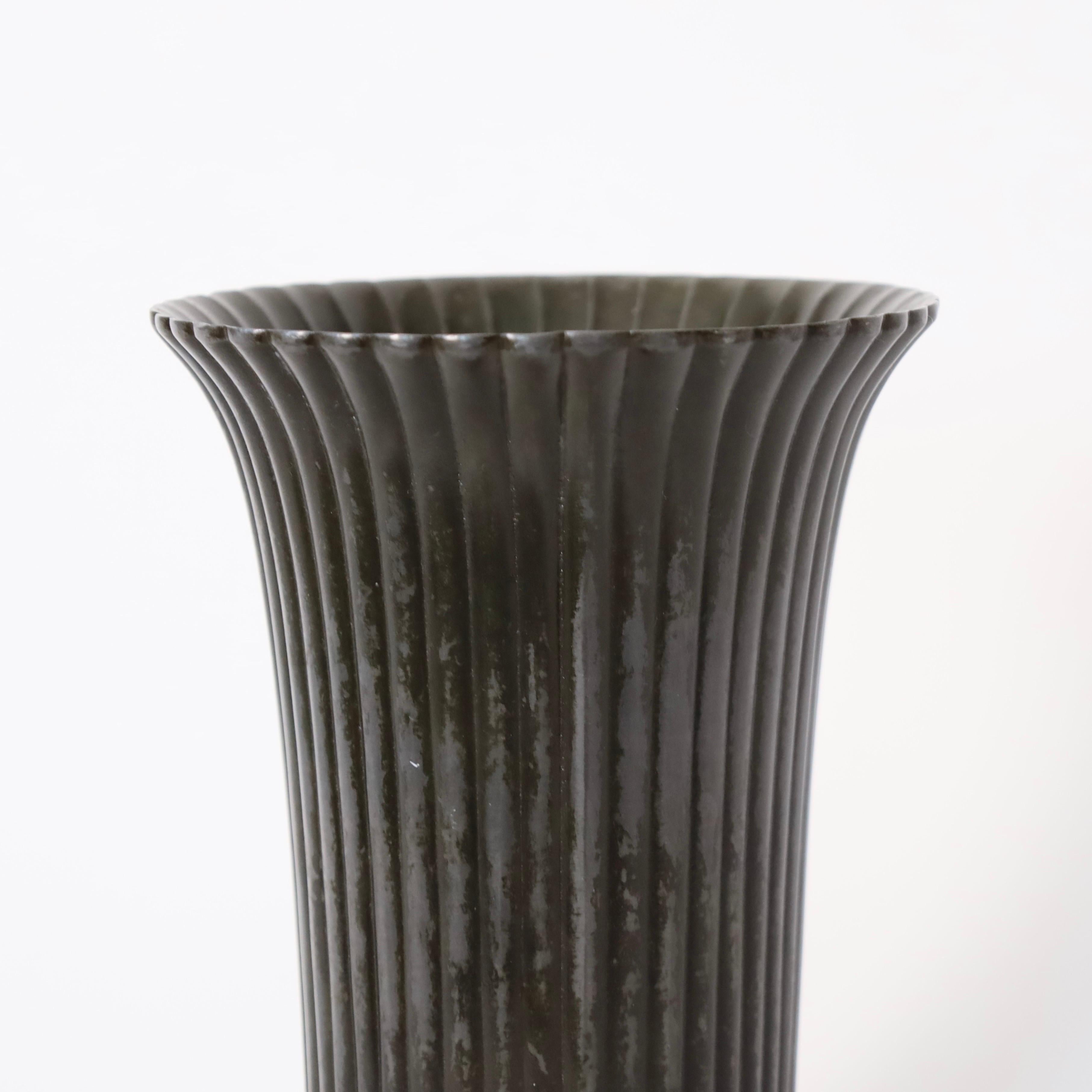 Grande vaso Art Deco di Just Andersen, anni '40, Danimarca in vendita 3