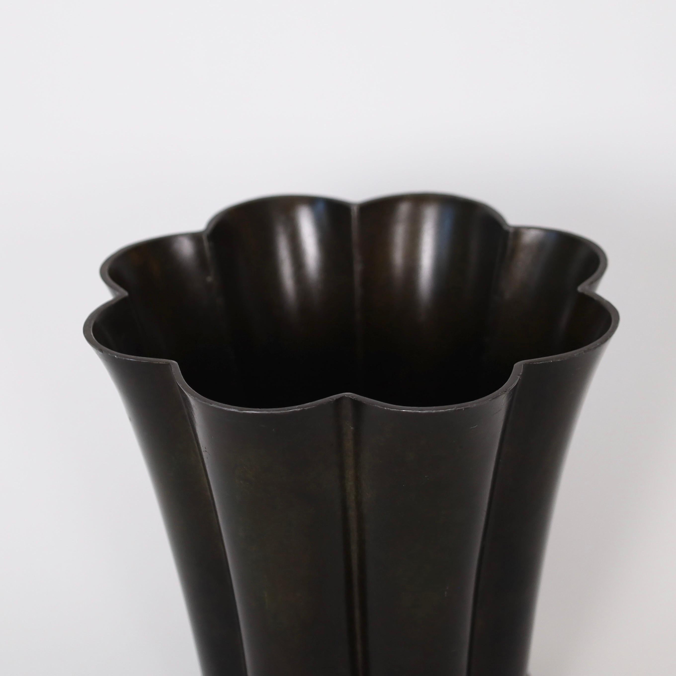 Grand vase Art déco de Just Andersen, années 1940, Danemark en vente 3