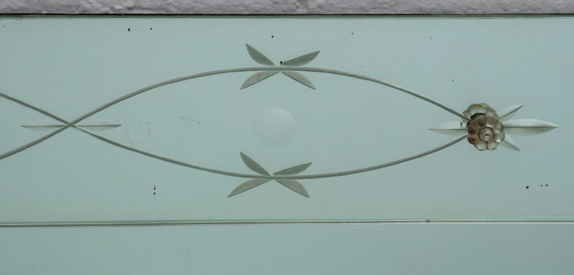 20th Century Large Art Deco Wall Mirror