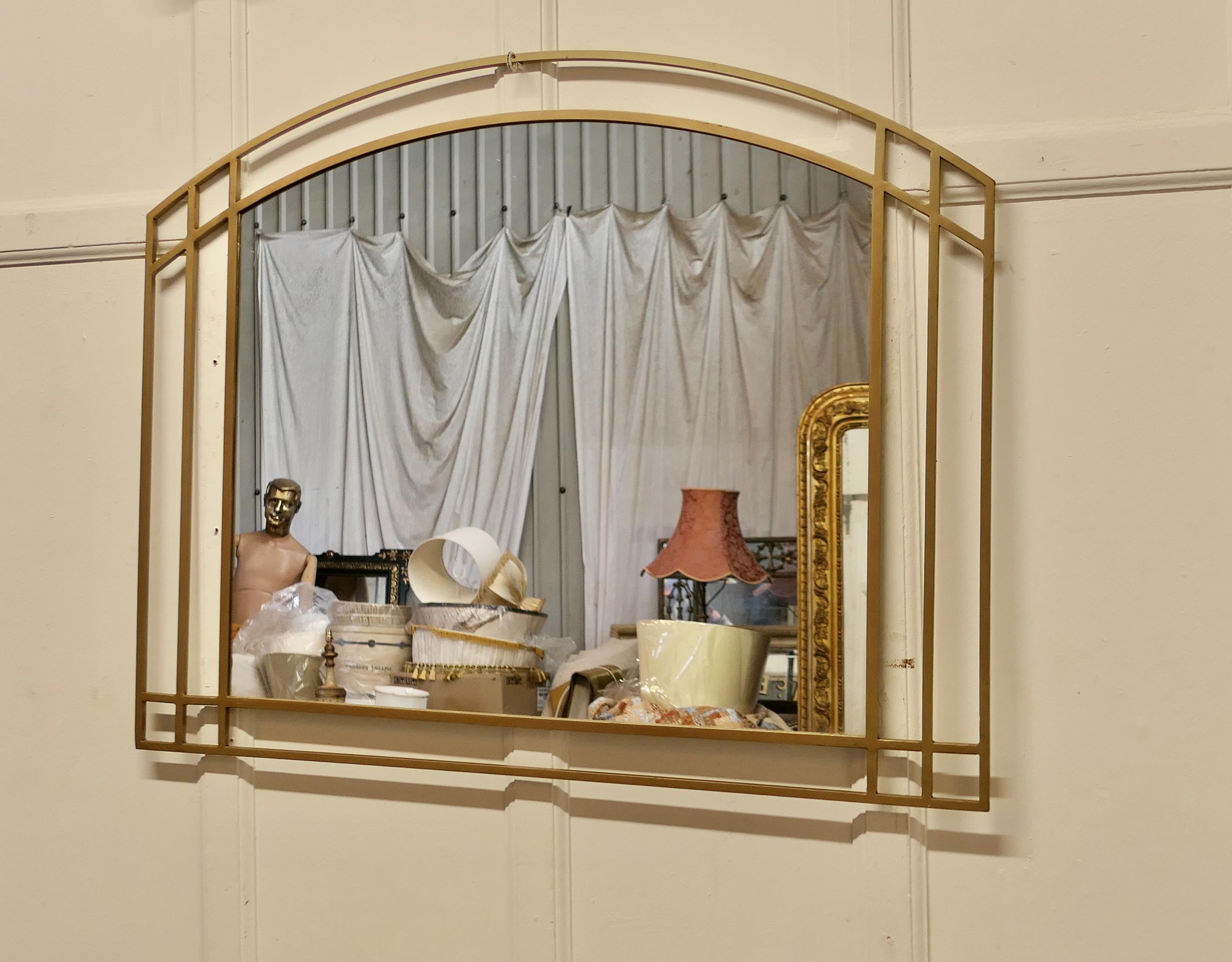 Large Art Deco Wall Overmantel Mirror      For Sale 3