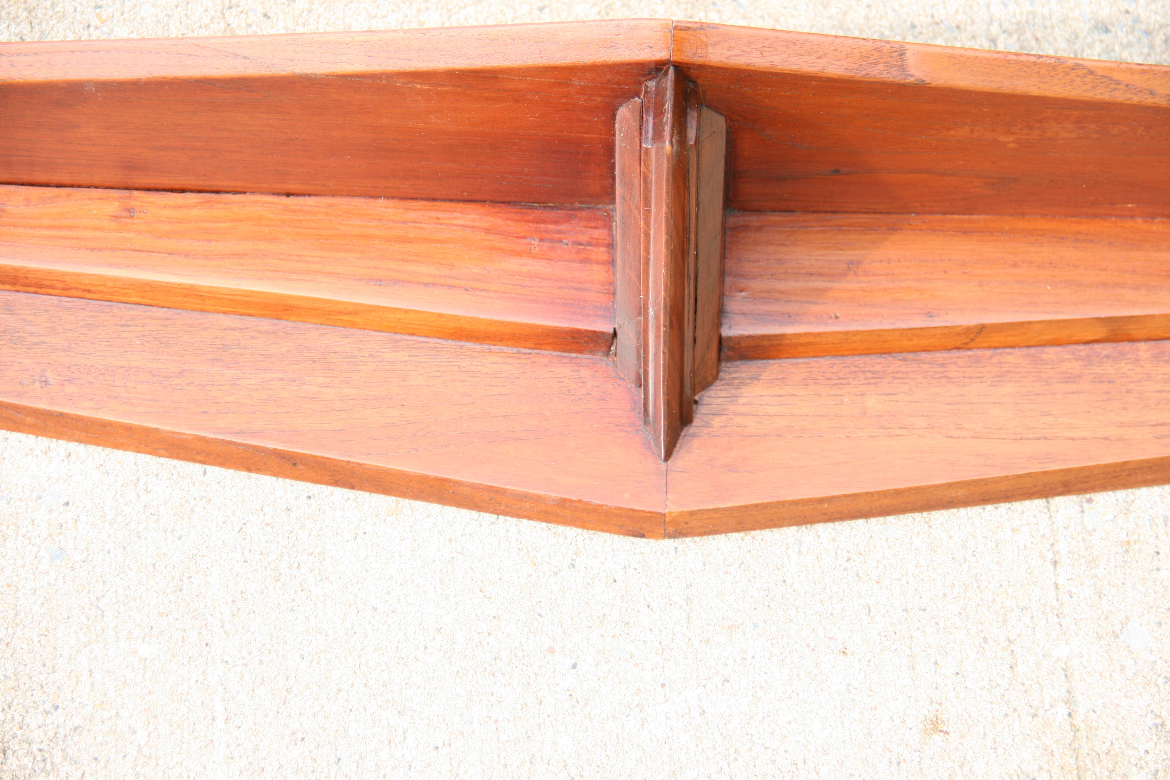 Large Art Deco Wall Shelf In Good Condition For Sale In Douglas Manor, NY