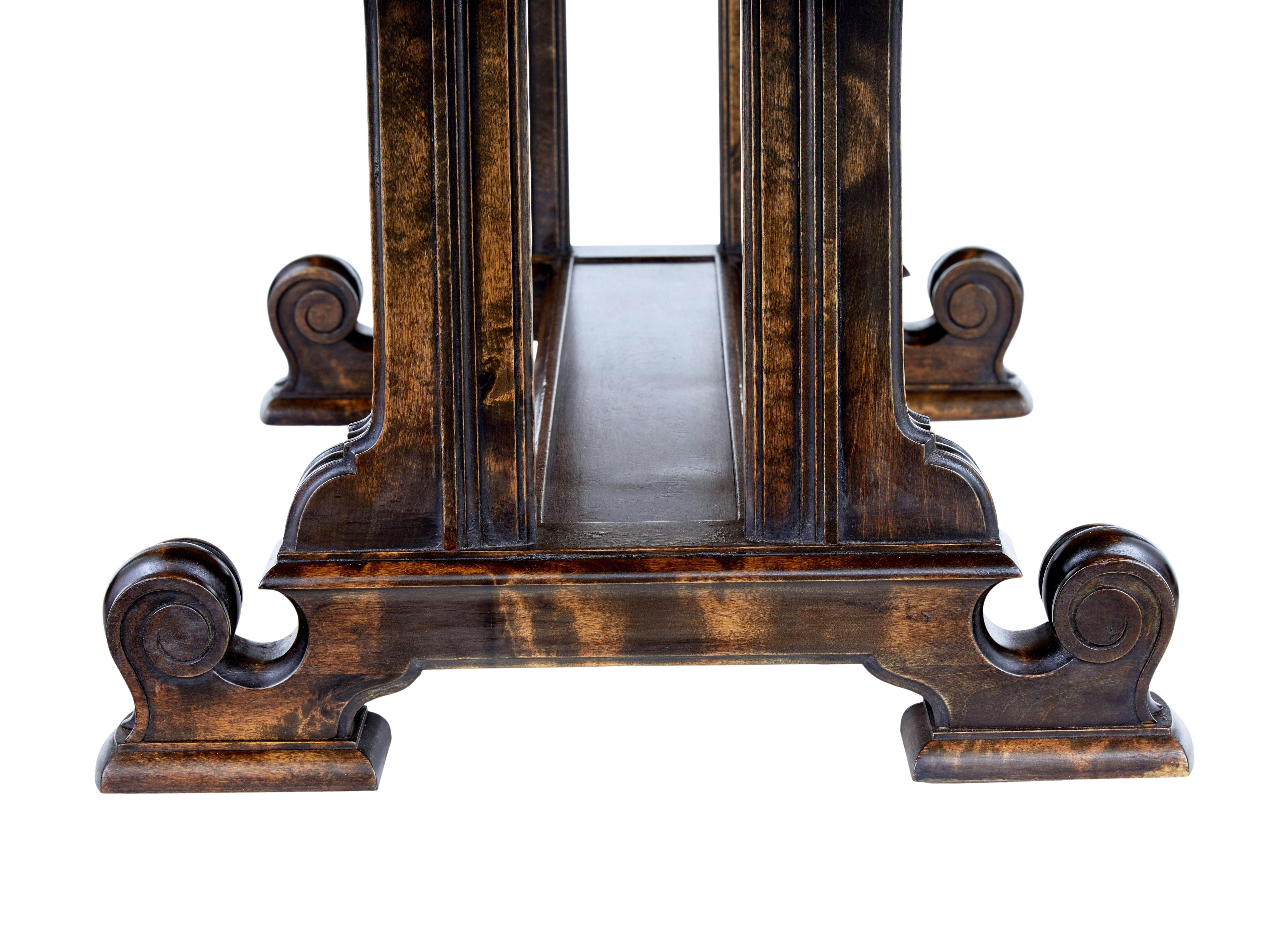 Bouleau Grande table basse art déco en noyer et bouleau en vente