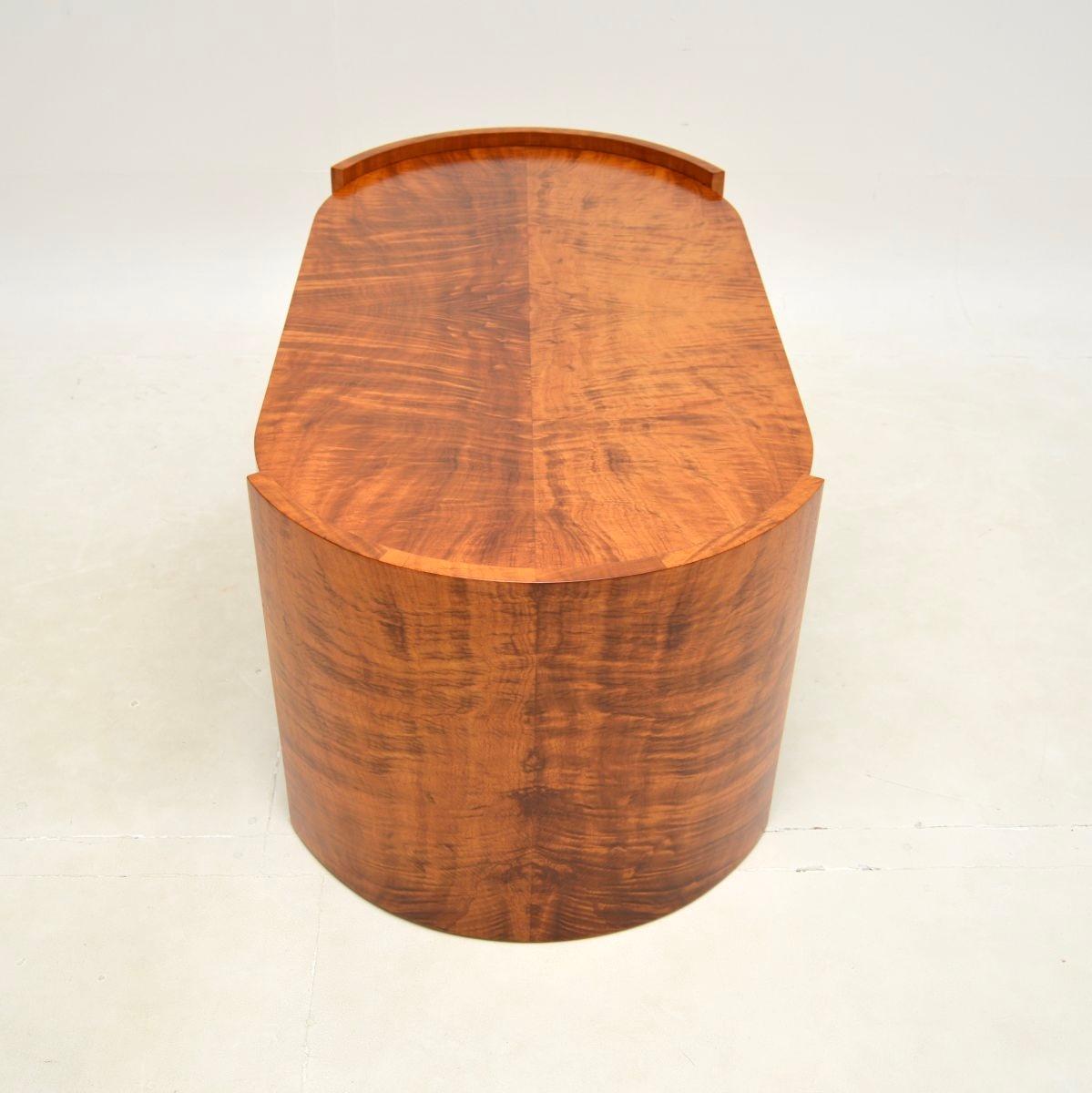 Mid-20th Century Large Art Deco Walnut Coffee Table
