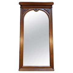 Large Art Deco walnut mirror