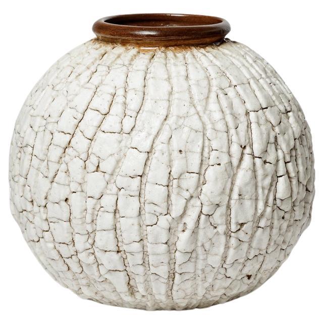 Grand vase art déco en céramique blanche de Louis Dage 20TH CENTURY DESIGN 1940