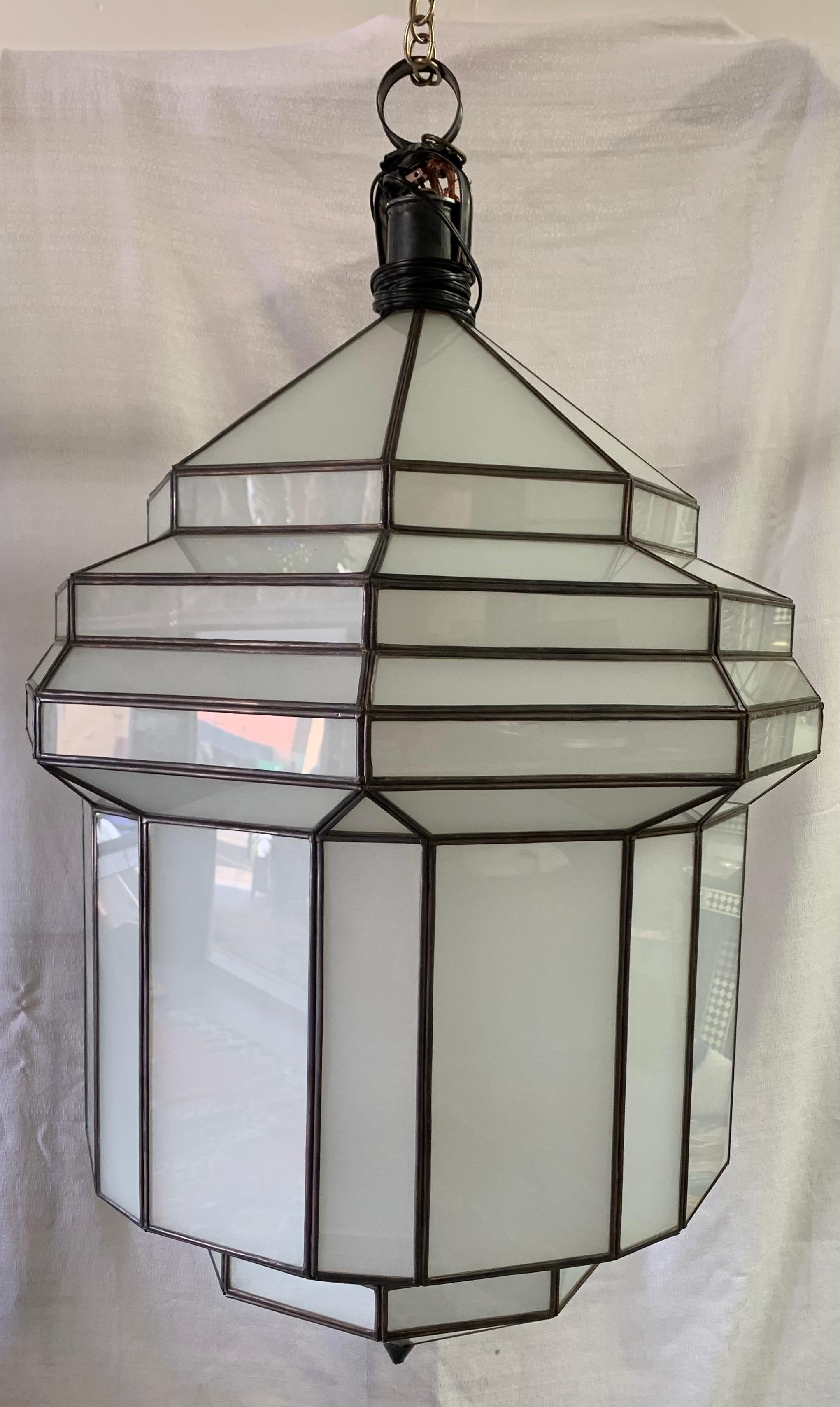 milk glass lantern