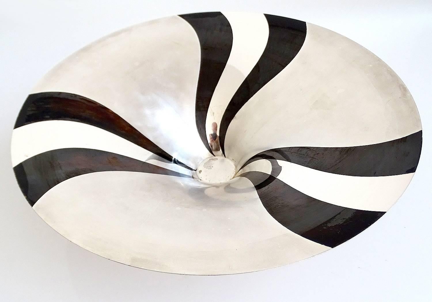 Large Art Deco WMF Ikora Silver Plated Bowl Centerpiece, 1930s Modernist Design 2