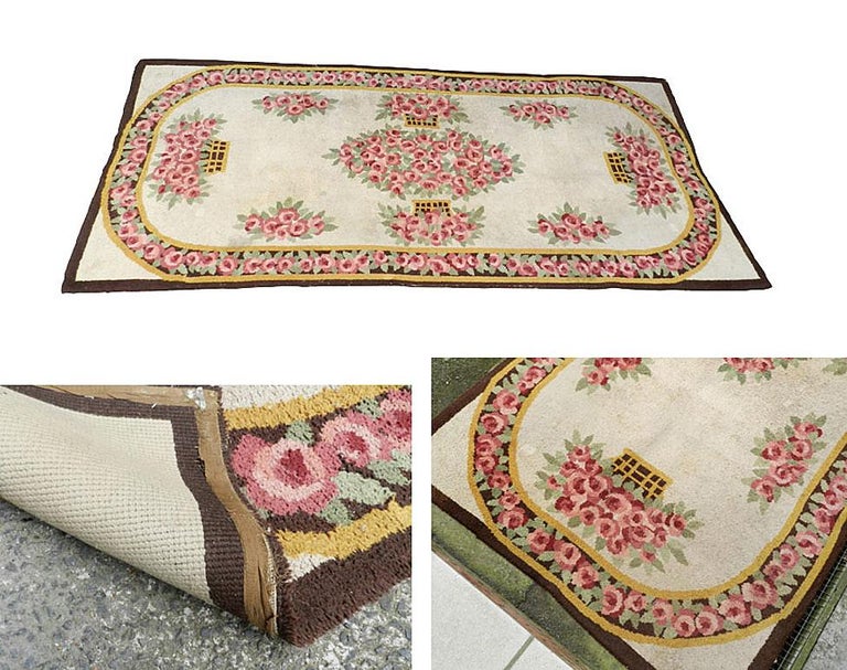 Large Art Deco Wool Rug, circa 19201930 For Sale at 1stDibs