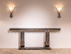 Gran consola Art Decó de hierro forjado