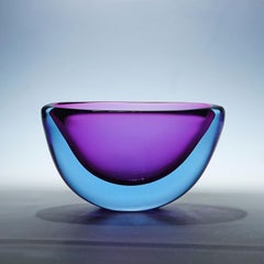 Large Art Glass Bowl by Flavio Poli for Seguso Vetri D'Arte 1950s
