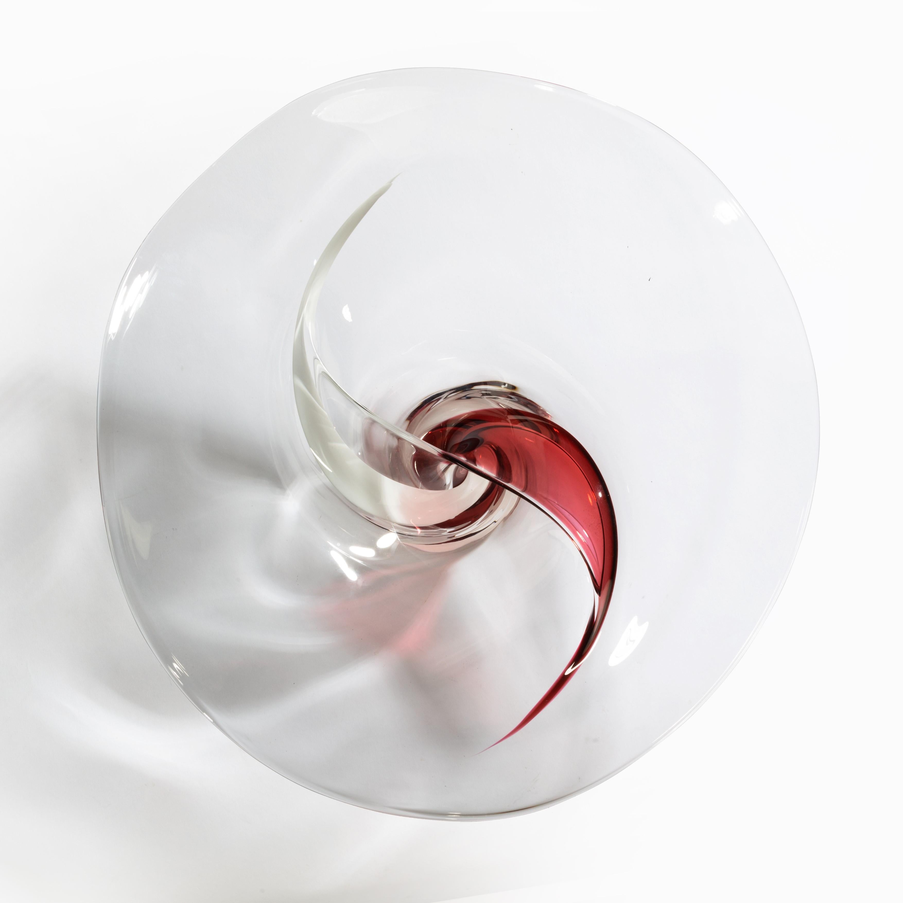 Grand bol en verre d'art de Michael Bang Bon état - En vente à Lymington, Hampshire