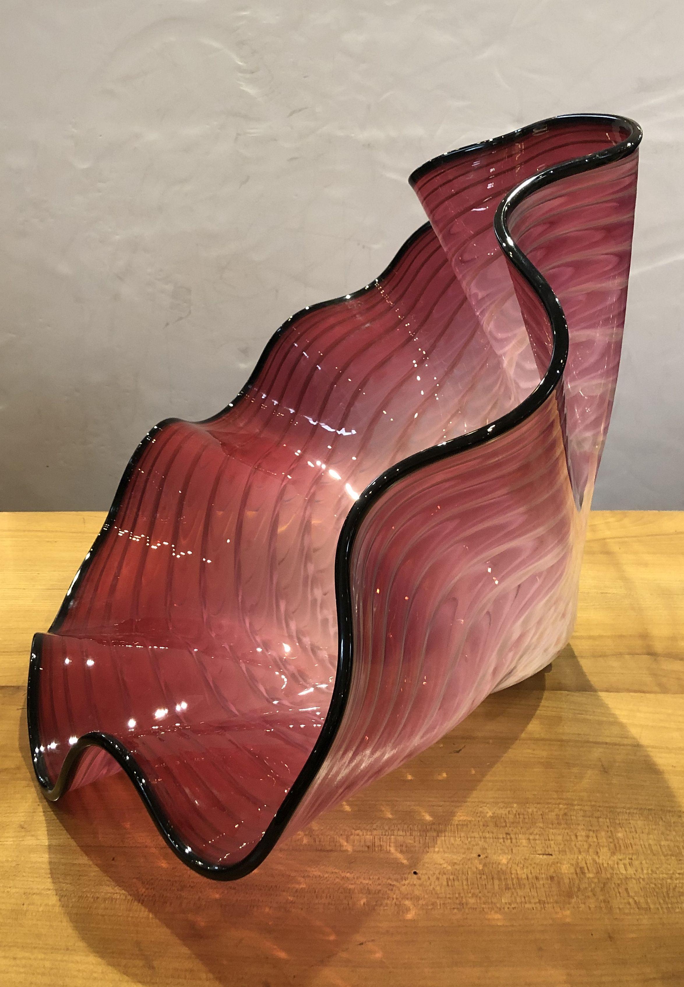 Large Art Glass Bowl in the Manner of Dale Chihuly 11
