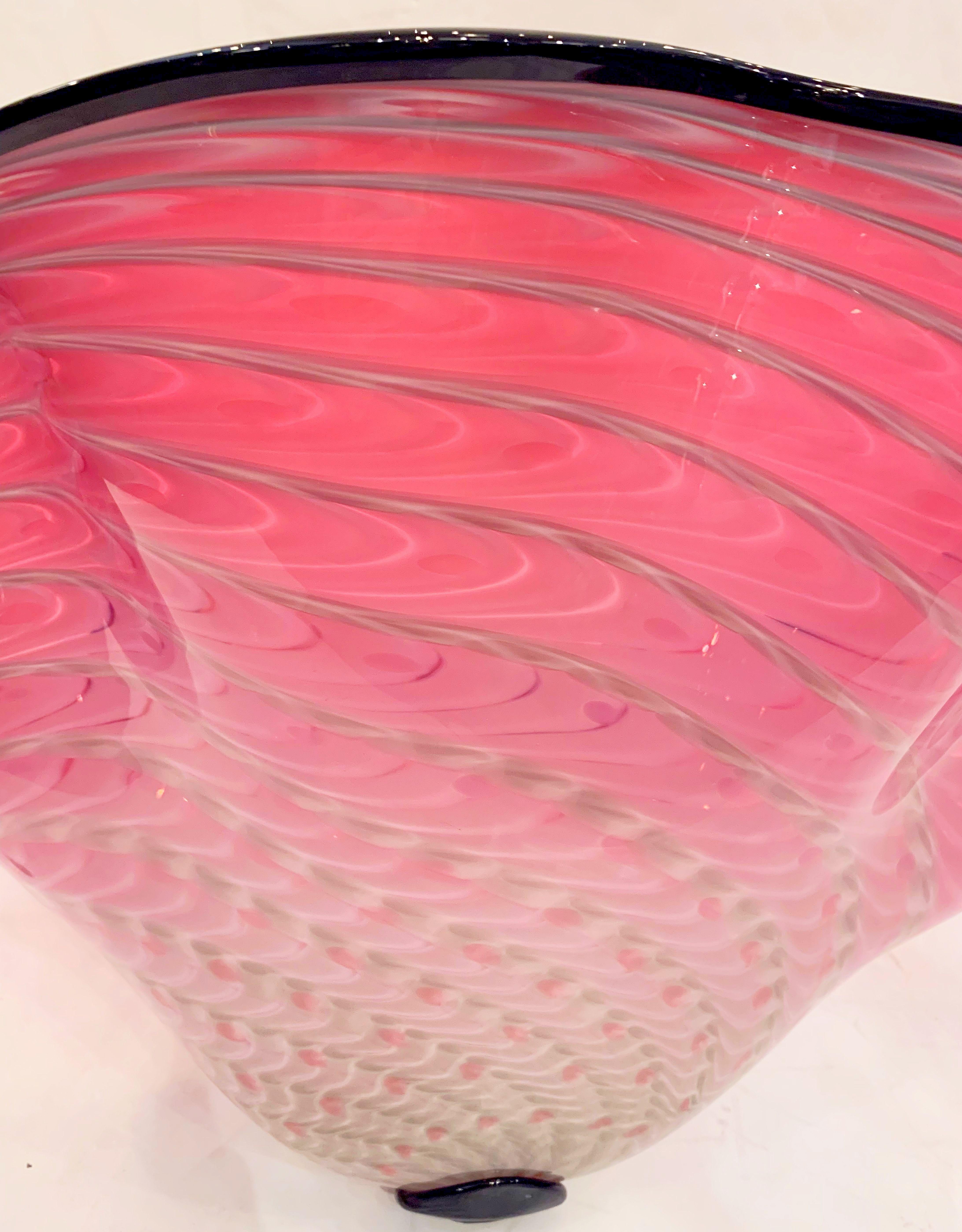 Large Art Glass Bowl in the Manner of Dale Chihuly 1