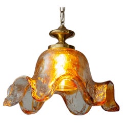 Vintage Large Art Glass Chandelier Designed By Pertti Santalahti For Humppila Norway