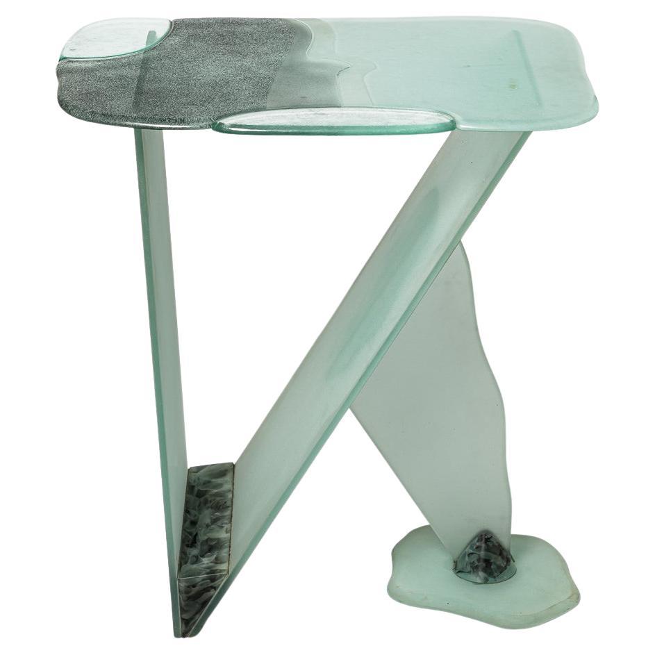 Grande table console en verre d'art de Jean Claude Ourdouillie, pièce unique 1990 en vente