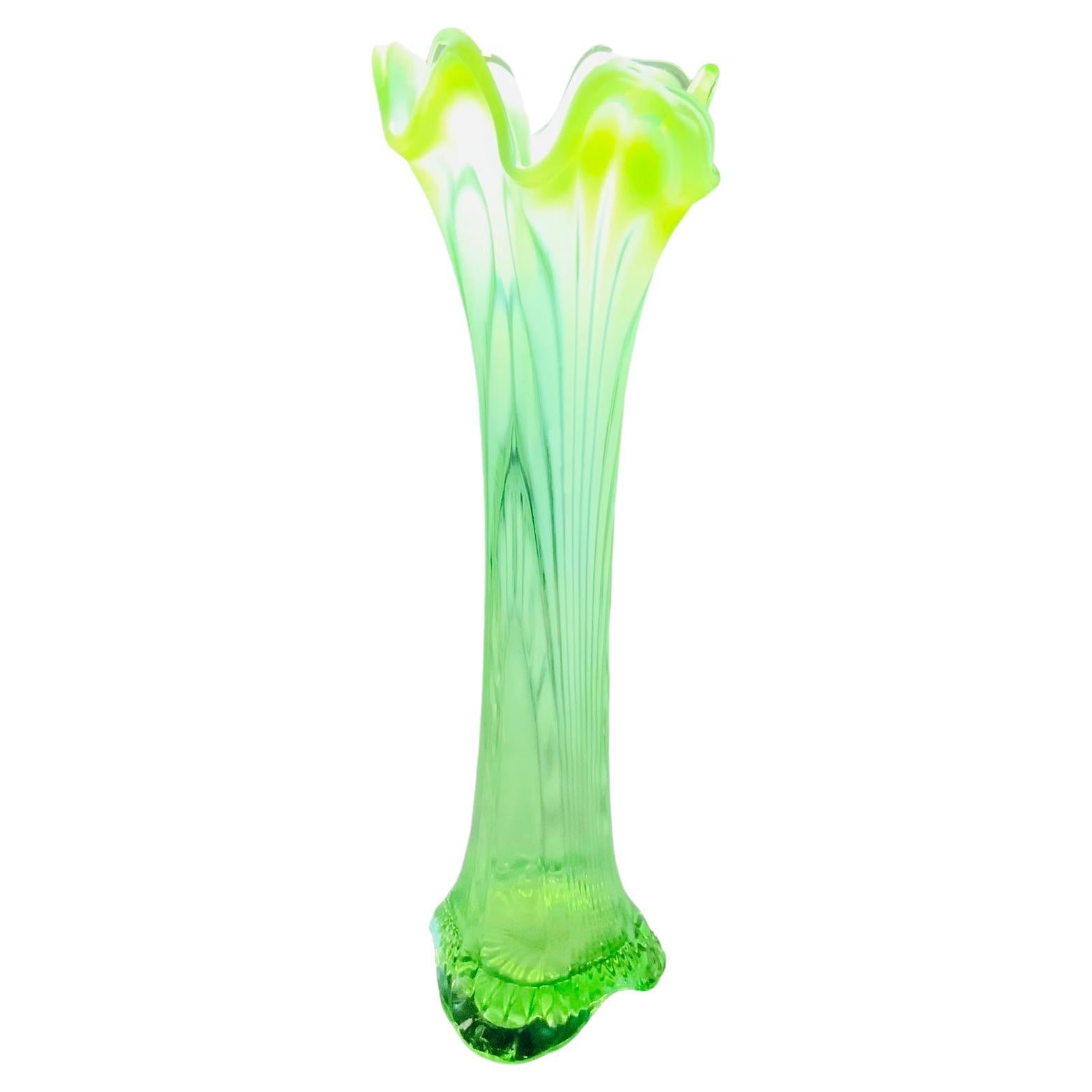 Large Art Glass Flower Vase