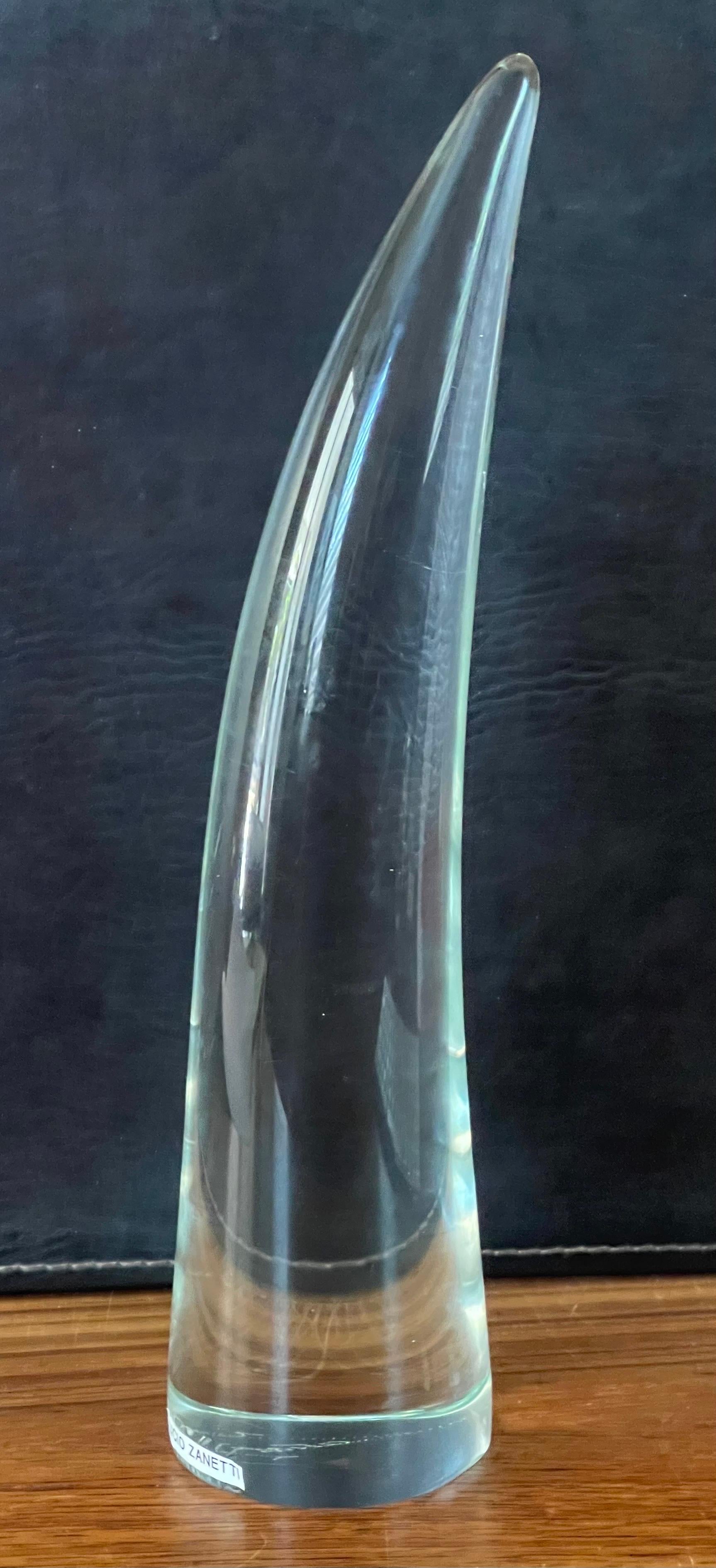 Large Art Glass Horn by Licio Zanetti for Murano Glass Studios For Sale 2