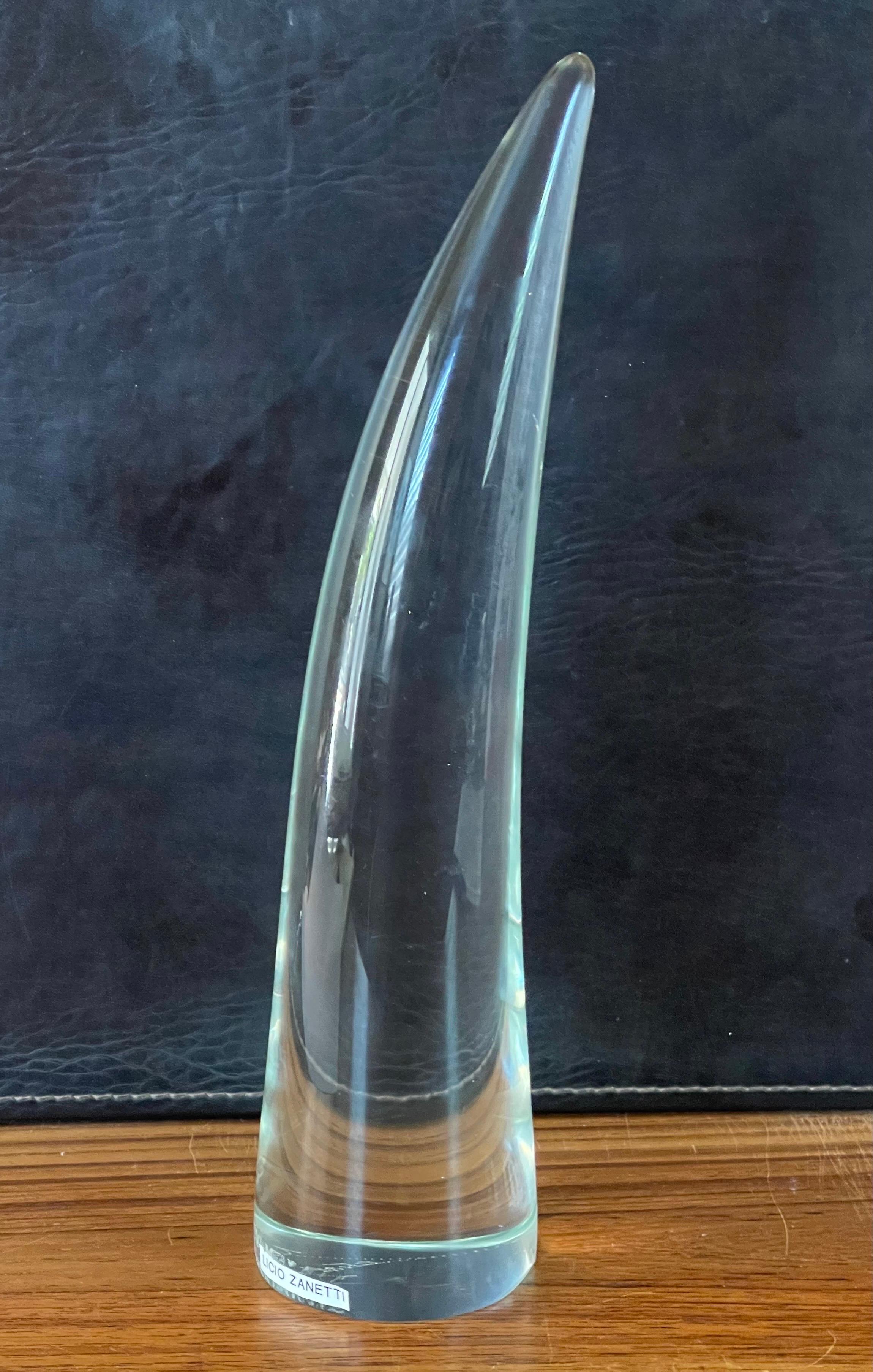 Mid-Century Modern Large Art Glass Horn by Licio Zanetti for Murano Glass Studios For Sale