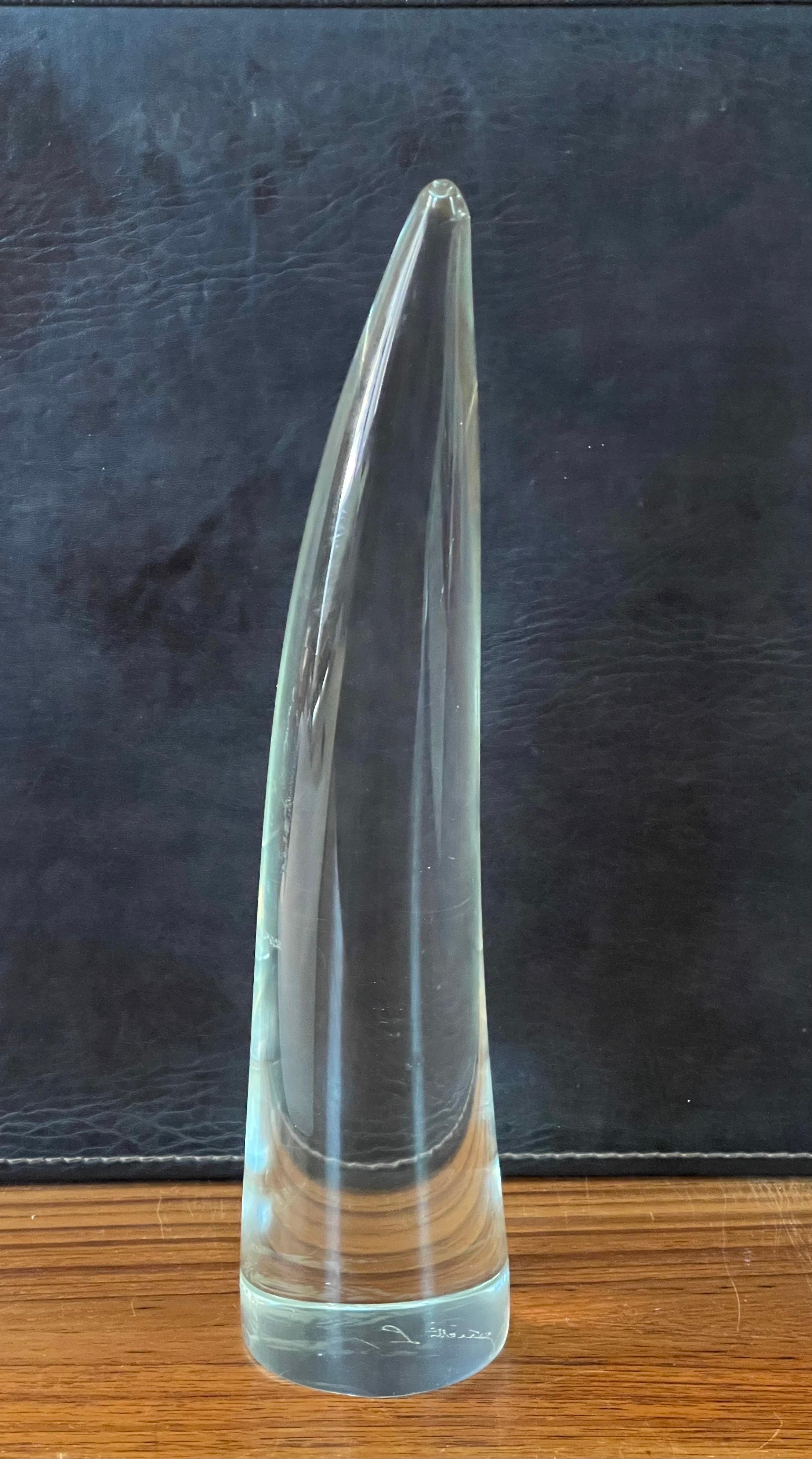 20ième siècle Grande corne en verre d'art par Licio Zanetti pour Murano Glass Studios en vente