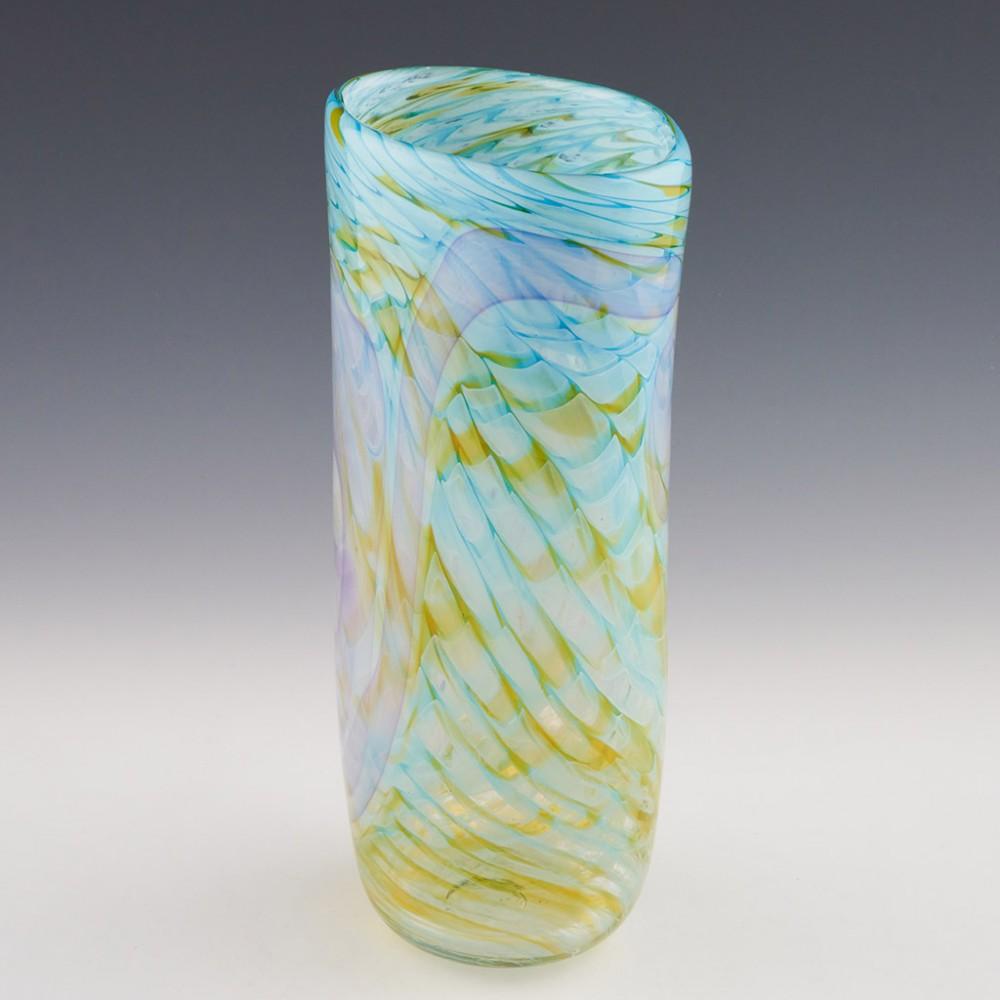 Contemporary Large Art Glass Open Vase c2000
